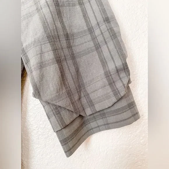 ZARA Bodycon Khaki green Plaid Long Sleeve Mini Dress Sz Small 181/009 - Picture 4 of 8